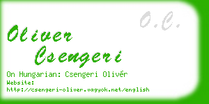 oliver csengeri business card