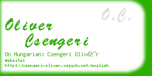 oliver csengeri business card